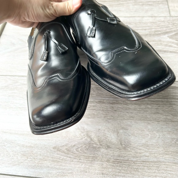 Kenneth Cole Black Leather Square Tod Tassel Loafer - Picture 5 of 16